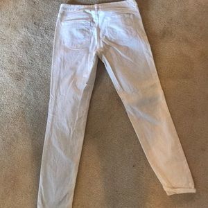 Tahari straight leg white jeans